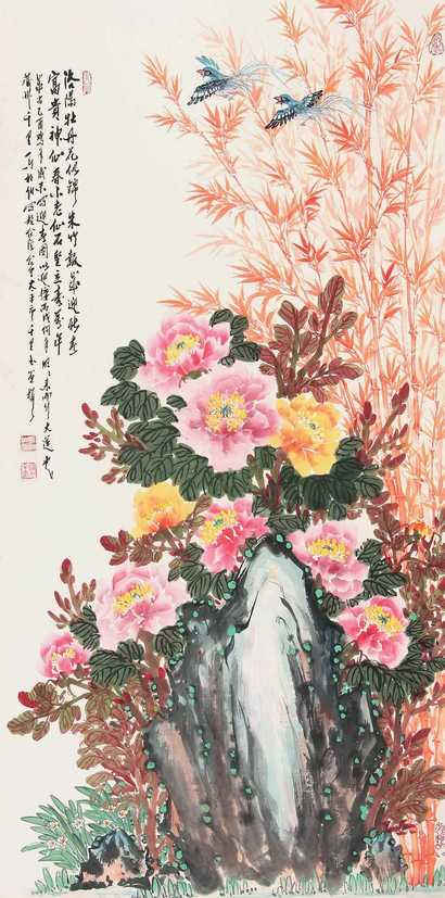 马相伯 花鸟 立轴